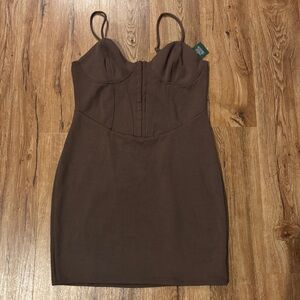 NWT Brown Corset Dress